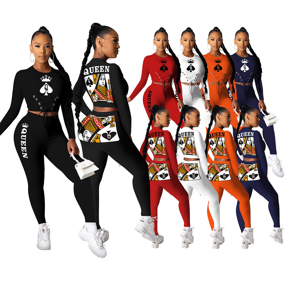 Women's Two Piece Pants Women Outfits New Black Queen Spade Q Ladies Lace Up Waist Tee Tops Pencil Suit Active Wear Tracksuit NAOO, Mixed or leave a message
Women's Two Piece Pants Women Outfits New Black Queen Spade Q Ladies Lace Up Waist Tee Tops Pencil Suit Active Wear Tracksuit NAOO, Mixed or leave a message