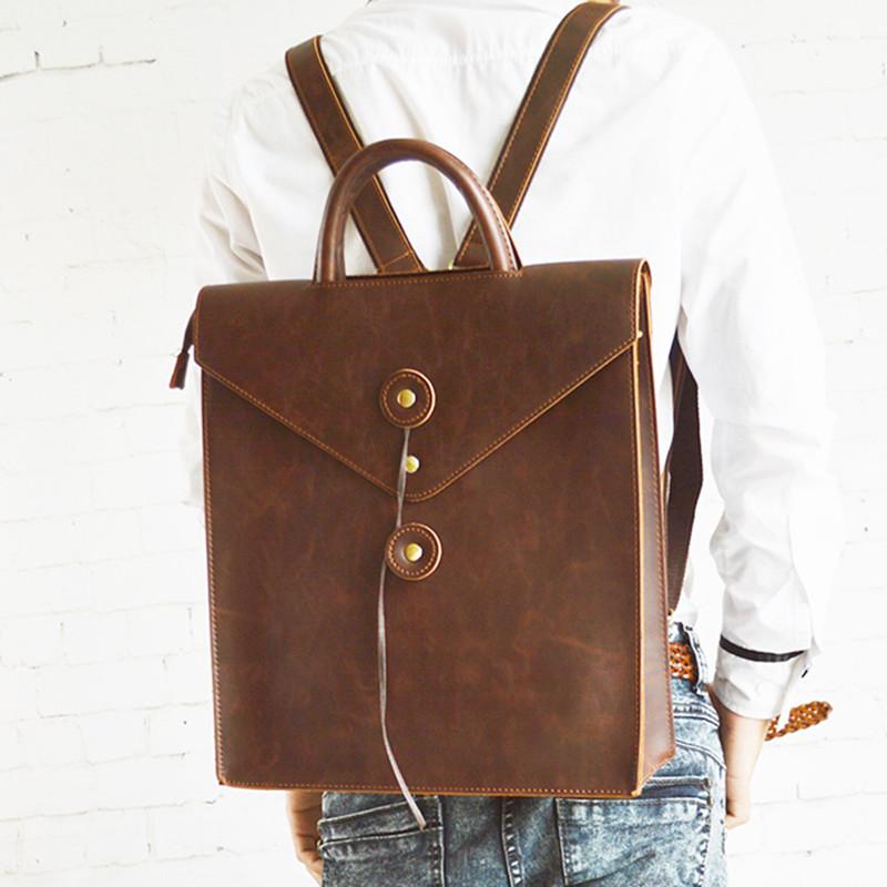 Backpack Designer Women Men's Crazy Horse Leather Shoulder Bag Vintage Laptop Classic School Travel Crossbody Bags, Black
Backpack Designer Women Men's Crazy Horse Leather Shoulder Bag Vintage Laptop Classic School Travel Crossbody Bags, Black