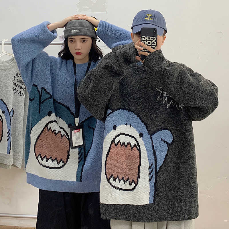 Sweater Shark Men's Stretch Pullover O Neck Extra-Large Fashionable Casual Couples Men's Sweater Y0911, White;black
Sweater Shark Men's Stretch Pullover O Neck Extra-Large Fashionable Casual Couples Men's Sweater Y0911, White;black