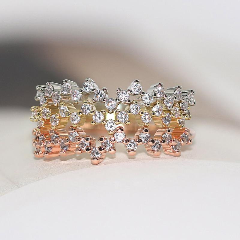 Cluster Rings Trendy Zircon For Women Girls Simple Wave Style Rose Gold Color Daily Party Gift Fashion Jewelry R898, Golden;silver
Cluster Rings Trendy Zircon For Women Girls Simple Wave Style Rose Gold Color Daily Party Gift Fashion Jewelry R898, Golden;silver