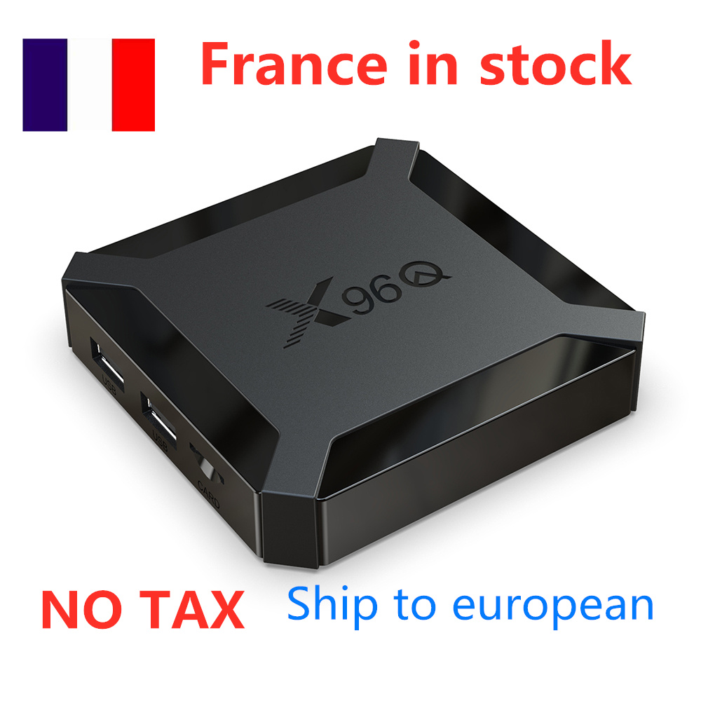 Ship from france to european x96q tv box android 10 os allwinner h313 quad core 1gb 2gb ram 8gb 16gb rom 4k