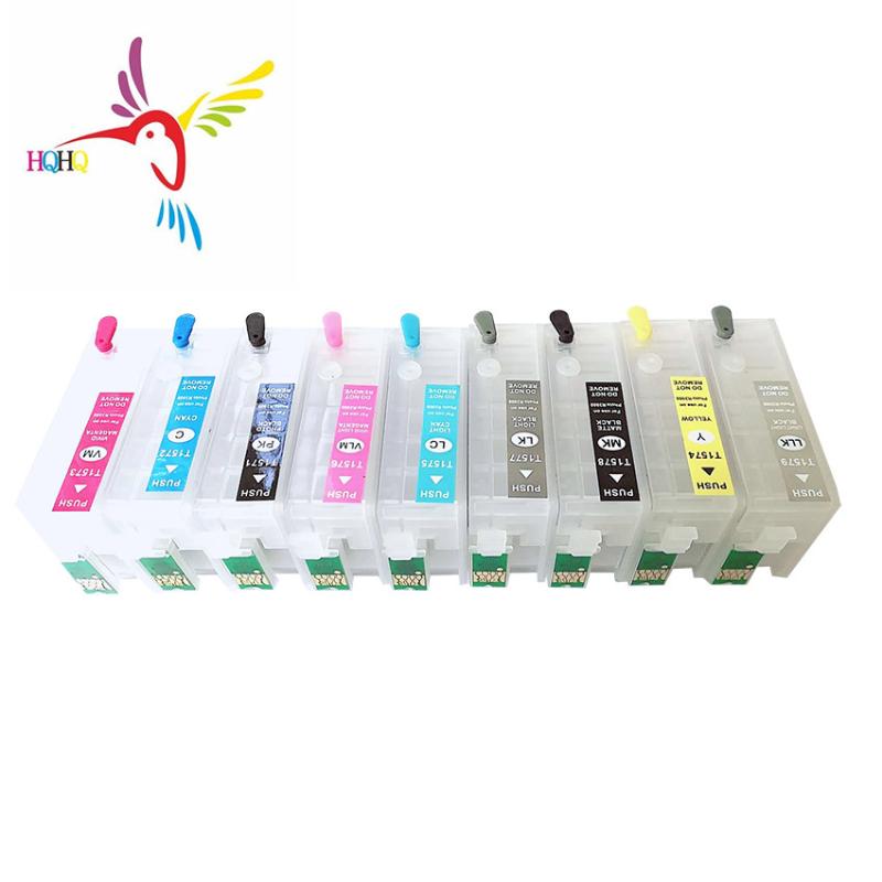 Refillable Ink Cartridge With Permanent Chip For Printer Empty Refill T7611-T7619 9pcs/set Kits
Refillable Ink Cartridge With Permanent Chip For Printer Empty Refill T7611-T7619 9pcs/set Kits