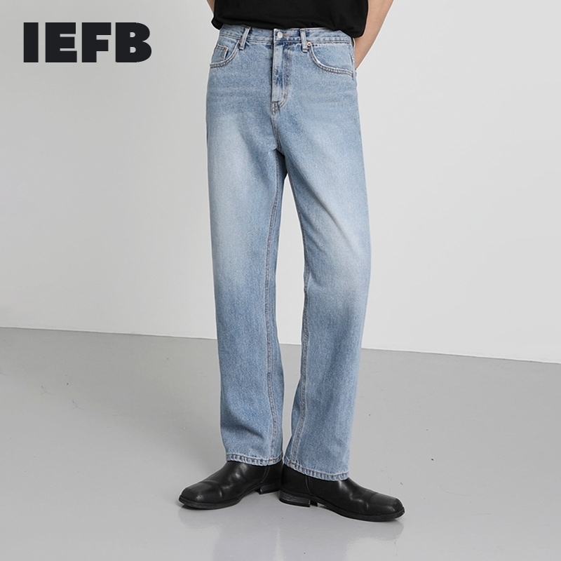 IEFB Light Blue Jeans Men's Loose Korean Trend Straight Denim Pants Men's Summer Casual Streetwear Trousers 9Y7697 210524
IEFB Light Blue Jeans Men's Loose Korean Trend Straight Denim Pants Men's Summer Casual Streetwear Trousers 9Y7697 210524