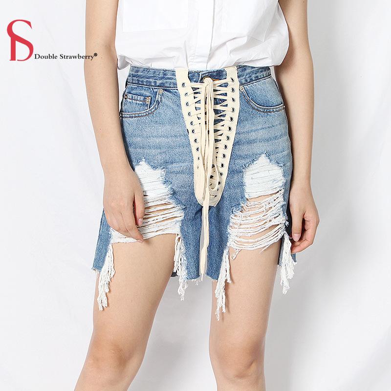 Double Strawberry Ripped High-waisted Denim Shorts Women Retro Hand-worn Cross Strap Short Wide-leg Jeans Pants Skirts, Blue
Double Strawberry Ripped High-waisted Denim Shorts Women Retro Hand-worn Cross Strap Short Wide-leg Jeans Pants Skirts, Blue