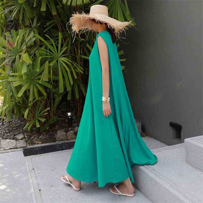 Long Green Dress Korean Loose Large Size Sleeveless Round Neck Irregular Dresses Female Casual Streetwear Fahion 2D1708 210526
Long Green Dress Korean Loose Large Size Sleeveless Round Neck Irregular Dresses Female Casual Streetwear Fahion 2D1708 210526
