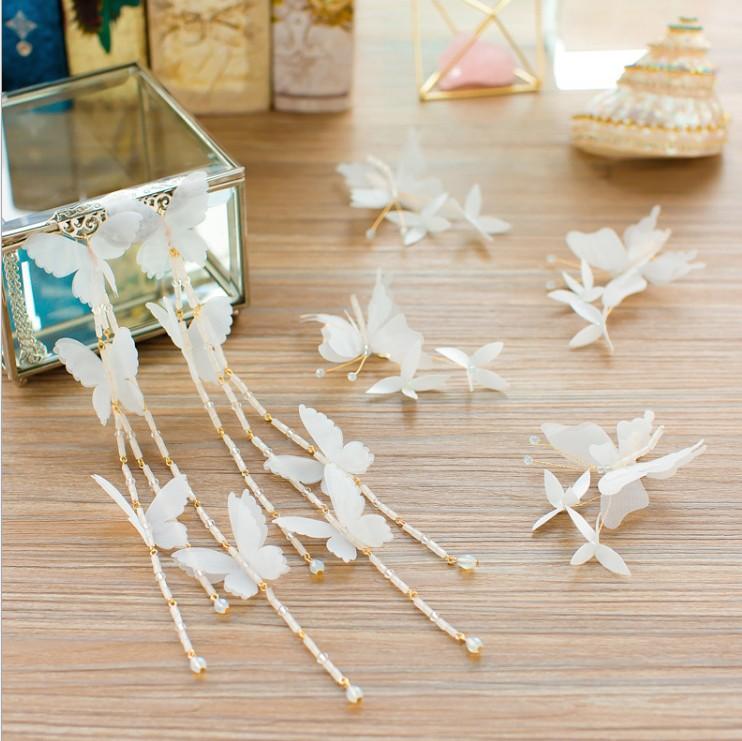 Hair Clips & Barrettes Women Accessories White Butterfly Hairpins Hairband Wedding Bridal Comb Clip Headdress Earrings Jewelry Gift, Golden;silver
Hair Clips & Barrettes Women Accessories White Butterfly Hairpins Hairband Wedding Bridal Comb Clip Headdress Earrings Jewelry Gift, Golden;silver