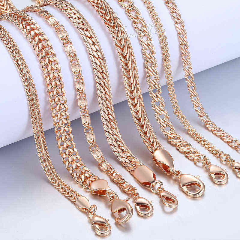 20cm 585 Rose Gold Filled Bracelet for Women Men Curb Snail Foxtail Venitian Link Chains Womens Mens Bracelets Fashion Gift Cbb1
20cm 585 Rose Gold Filled Bracelet for Women Men Curb Snail Foxtail Venitian Link Chains Womens Mens Bracelets Fashion Gift Cbb1