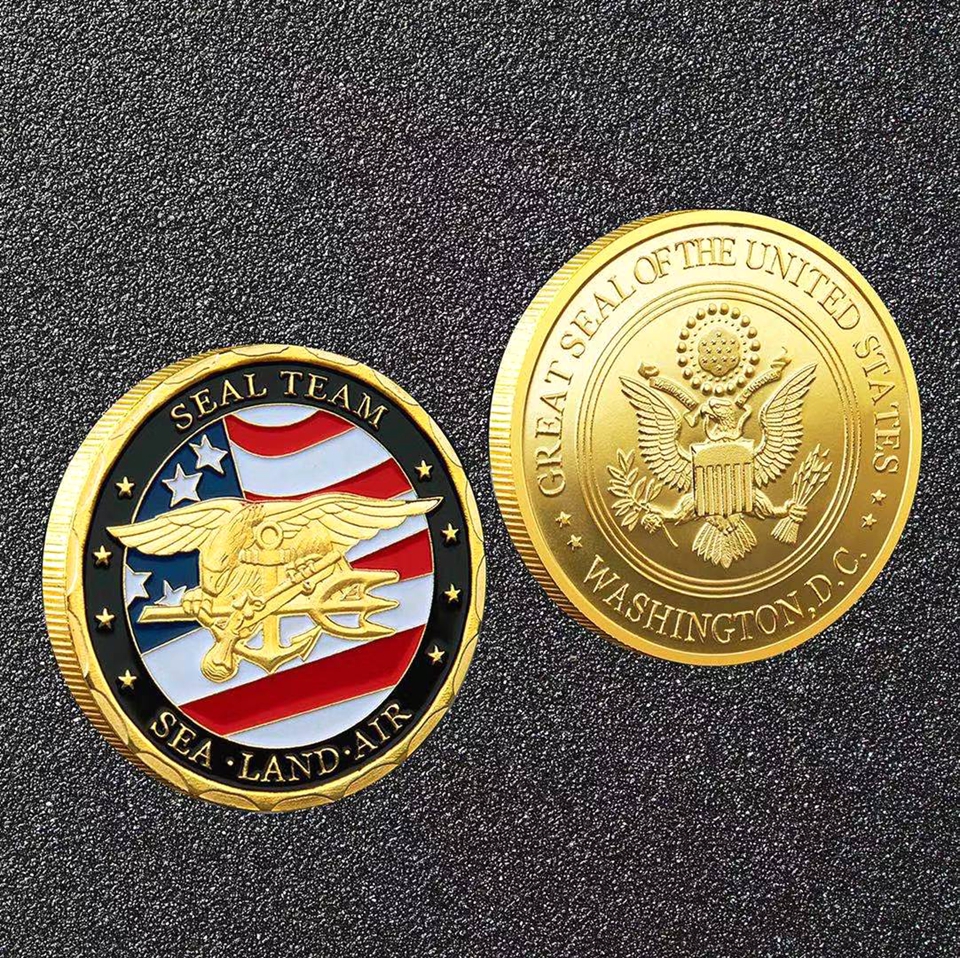 20PCS Crafts US Army Gold Plated Souvenir Badge USA Sea Land Air Seal Team Challenge Coins Department Of The Navy Military Coin
20PCS Crafts US Army Gold Plated Souvenir Badge USA Sea Land Air Seal Team Challenge Coins Department Of The Navy Military Coin