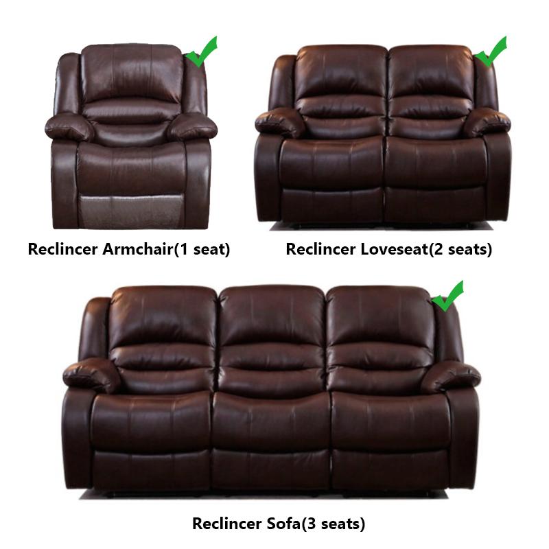 Chair Covers 1/2/3 Seater Spandex Recliner Cover Stretch Reclining Sofa Elastic Relax Armchair Couch Slipcover