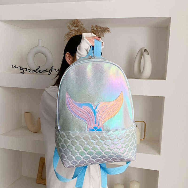 2020 New Women Girl Sequin Backpack School Travel Shoulder Rucksack Bag Mermaid Schoolbag Y1105