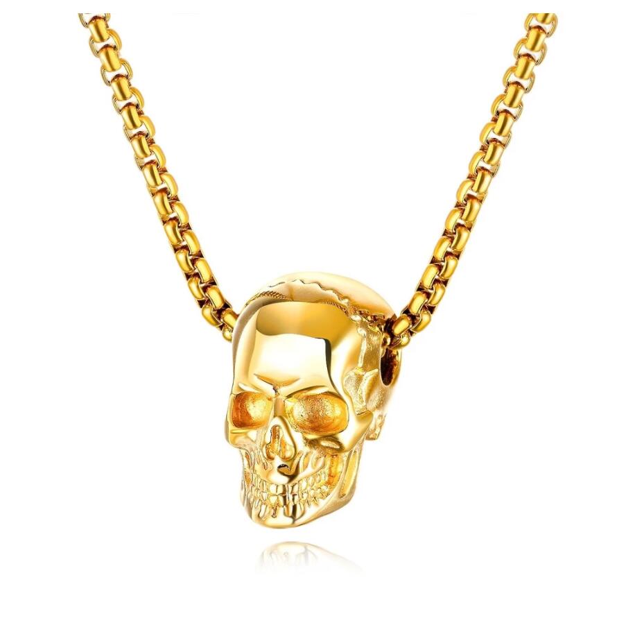 Punk Stainless Steel Skull Chain Pendant Necklace Vintage Gold Silvery Black Color Hip Hop Statement Necklaces For Men Women Skeleton Jewelry
Punk Stainless Steel Skull Chain Pendant Necklace Vintage Gold Silvery Black Color Hip Hop Statement Necklaces For Men Women Skeleton Jewelry