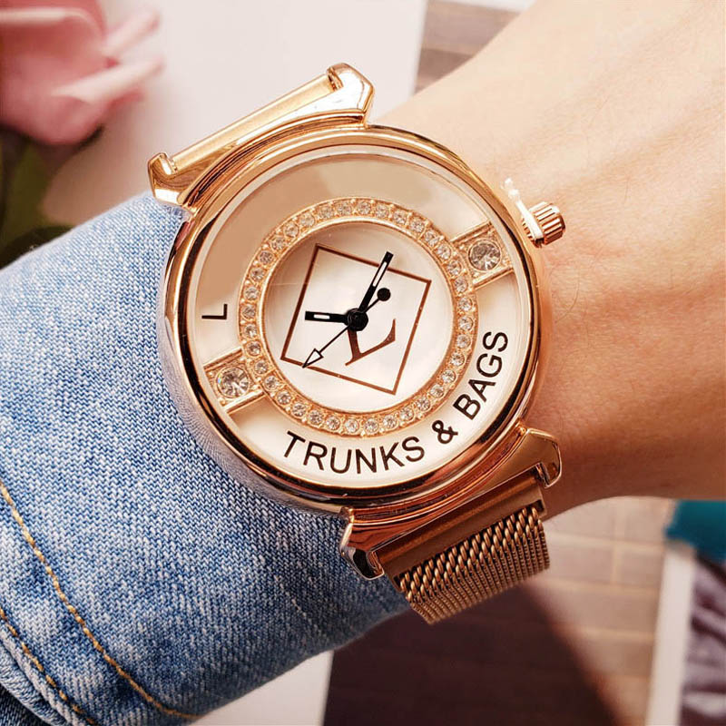 Fashion Brand Watches Women Girl crystal Big letters style steel metal Magnetic band Quartz Wrist Watch L07, Rose gold black
Fashion Brand Watches Women Girl crystal Big letters style steel metal Magnetic band Quartz Wrist Watch L07, Rose gold black