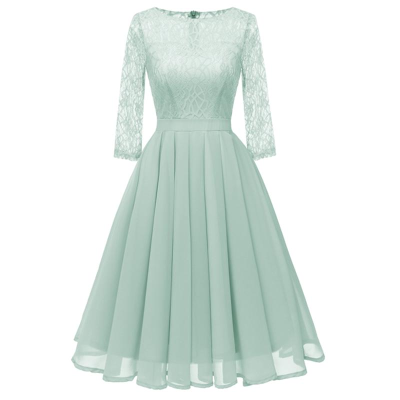 Casual Dresses Floral Pleated Elegant Chiffon Green Women Lace Dress Evening Party Formal Gown Wedding Guest 3/4 Sleeve O Neck A Line
Casual Dresses Floral Pleated Elegant Chiffon Green Women Lace Dress Evening Party Formal Gown Wedding Guest 3/4 Sleeve O Neck A Line