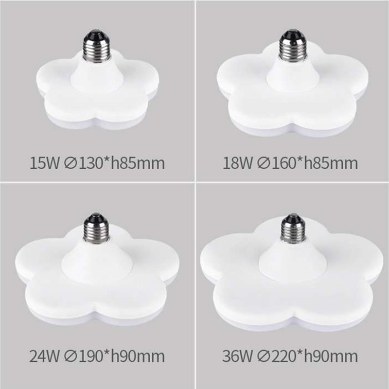 Creative Flower Led Light Bulb E27 15W 18W 24W 36W Lampada Super Bright Spotlight Lamp for Home Room Restaurant D2.0