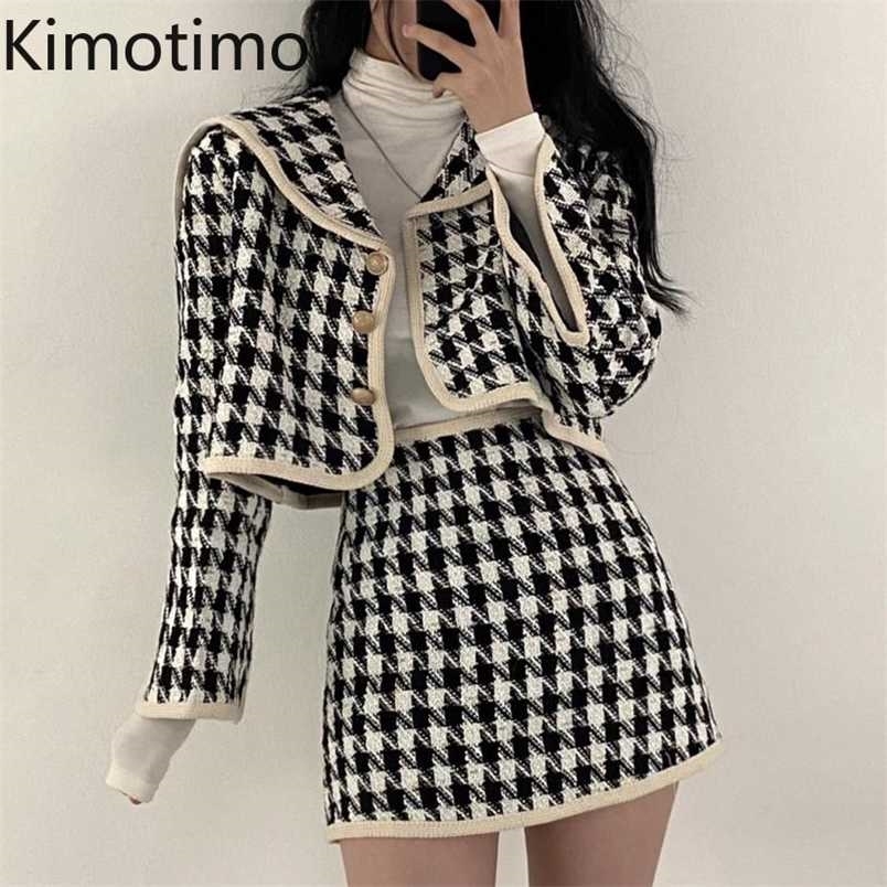 Kimotimo Women Plaid Tweed Set Korean Ins Vintage Sailor Collar Long Sleeve Crop Coat + High Waist Mini Skirt Two Piece Sets 211109, Skirt single
Kimotimo Women Plaid Tweed Set Korean Ins Vintage Sailor Collar Long Sleeve Crop Coat + High Waist Mini Skirt Two Piece Sets 211109, Skirt single