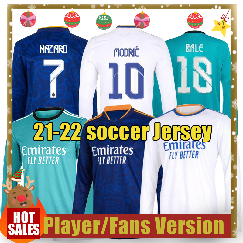 21 22 Real Madrid jersey sleeve soccer jerseys HAZARD RAMOS BENZEMA camiseta football Maillot Maglia Tops long and short shirtAway Blue Soccer Shirt Version, Away game
21 22 Real Madrid jersey sleeve soccer jerseys HAZARD RAMOS BENZEMA camiseta football Maillot Maglia Tops long and short shirtAway Blue Soccer Shirt Version, Away game