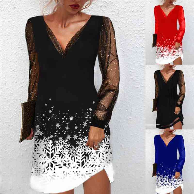 Christmas Dresses For Women V Neck Long Sleeve Mini Dress Spring Autumn Sexy Snow Printing Lace Bodycon Dresses Plus Size, Black;gray
Christmas Dresses For Women V Neck Long Sleeve Mini Dress Spring Autumn Sexy Snow Printing Lace Bodycon Dresses Plus Size, Black;gray