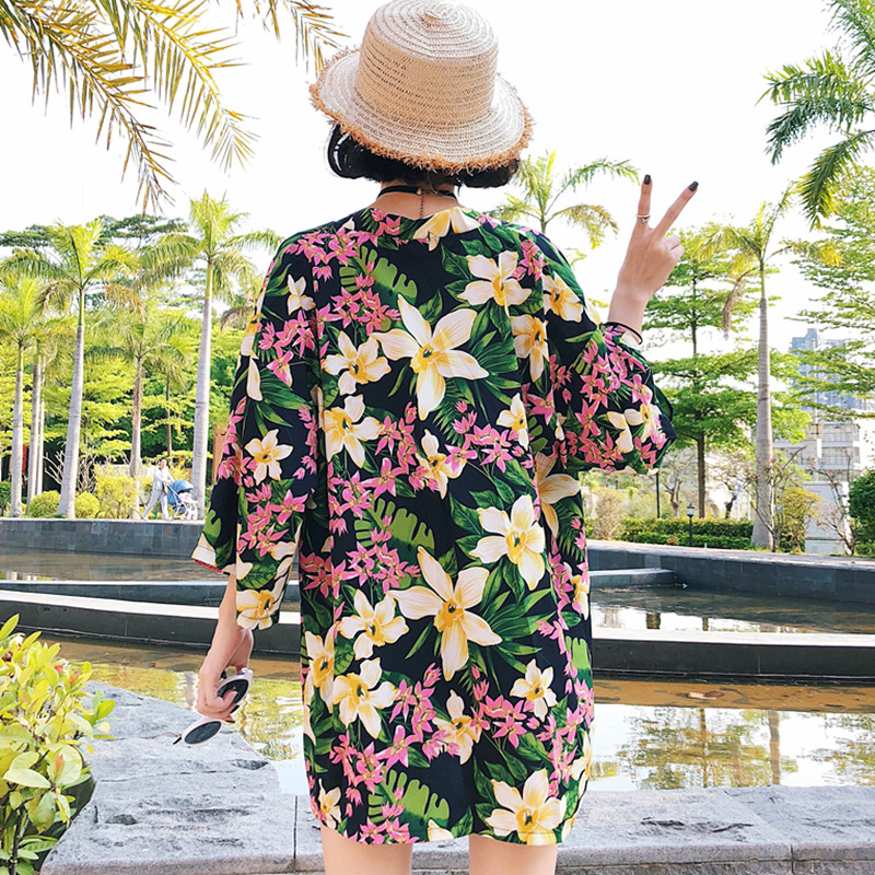 summer street style digital floral print loose sun protection clothing kimono cardigan sun shirt tops womens+belt (M1960), White
summer street style digital floral print loose sun protection clothing kimono cardigan sun shirt tops womens+belt (M1960), White