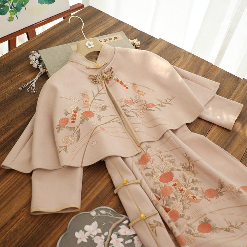 Ethnic Clothing Elegant Slim Qipao +shawl Two-piece Chinese Dress Women Hanfu Traditional Robe Orientale Female Vestido Chino Autumn Cheongs
Ethnic Clothing Elegant Slim Qipao +shawl Two-piece Chinese Dress Women Hanfu Traditional Robe Orientale Female Vestido Chino Autumn Cheongs