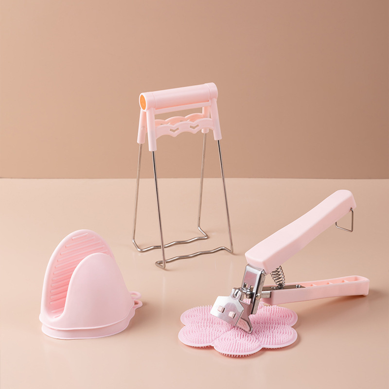 Pince Anti-brûlure, gants de bol, plaque en fonte Anti-chaleur, cuillère à intestin, Clip de Pot, plateau de plat à vapeur, Gadget de cuisine, Po