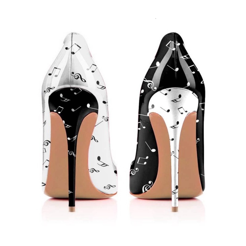Slippers Sexy music stilettos black white shoes shredded notes dressed two inches three pointed to patent leather GMFU, 1# shoe box
Slippers Sexy music stilettos black white shoes shredded notes dressed two inches three pointed to patent leather GMFU, 1# shoe box