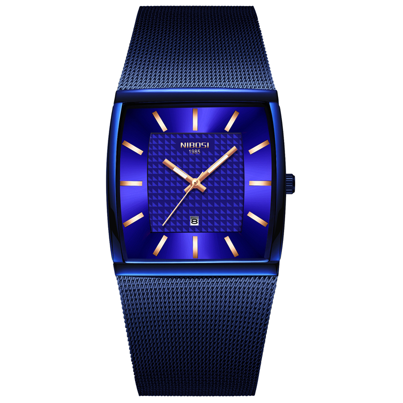 NIBOSI Mens Watches Top Brand Luxury Blue Square Quartz Watch Men Slim Waterproof Golden Male Wristwatch Men Relogio Masculinog
NIBOSI Mens Watches Top Brand Luxury Blue Square Quartz Watch Men Slim Waterproof Golden Male Wristwatch Men Relogio Masculinog
