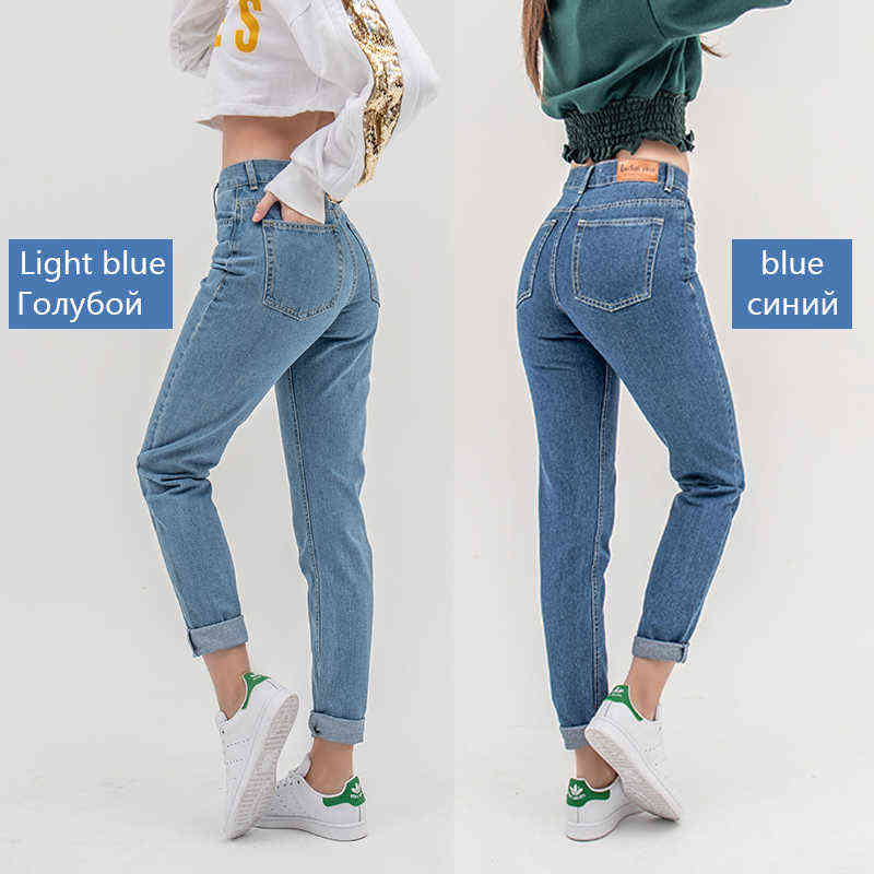 luckinyoyo jean woman mom jeans pants boyfriend jeans for women with high waist push up large size ladies jeans denim 5xl 211111