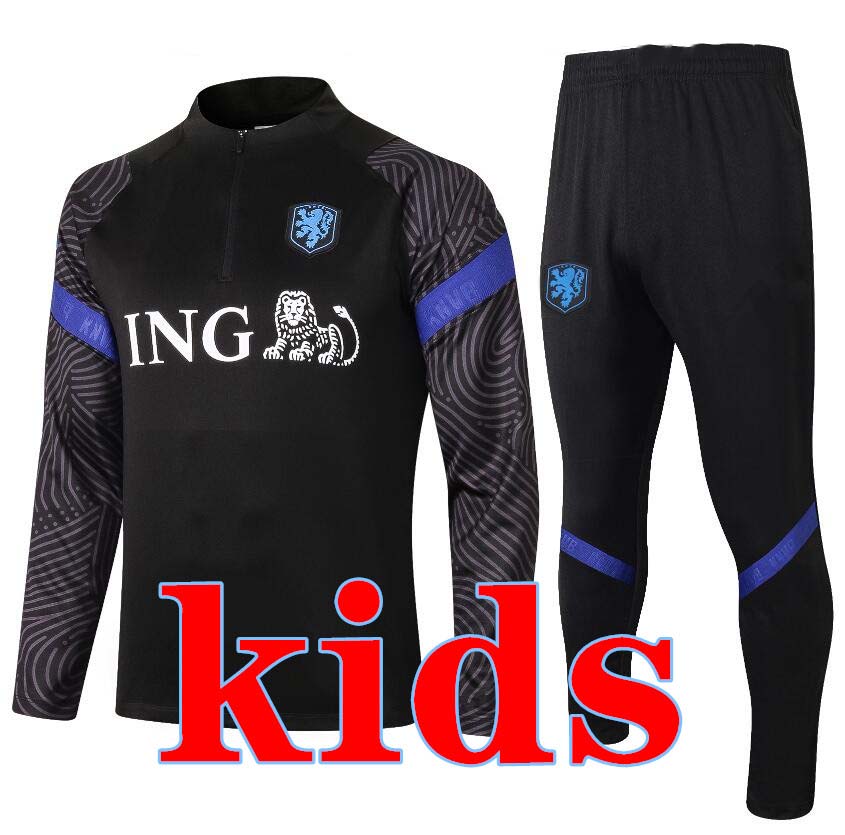 20 21 kids tracksuit Netherlands national team Survetement 2020 2021 Holland long sleeve sportswear boys football training suit jogging set, Black
20 21 kids tracksuit Netherlands national team Survetement 2020 2021 Holland long sleeve sportswear boys football training suit jogging set, Black