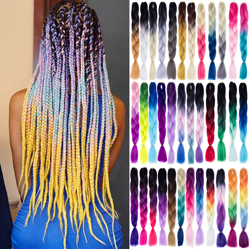 LUPU Synthetic Braided Hair Piece 100g 24 inch Fiber Braided Hair Ombre Color Hair Extension Pink Purple Blonde Braiding, Black;brown
LUPU Synthetic Braided Hair Piece 100g 24 inch Fiber Braided Hair Ombre Color Hair Extension Pink Purple Blonde Braiding, Black;brown