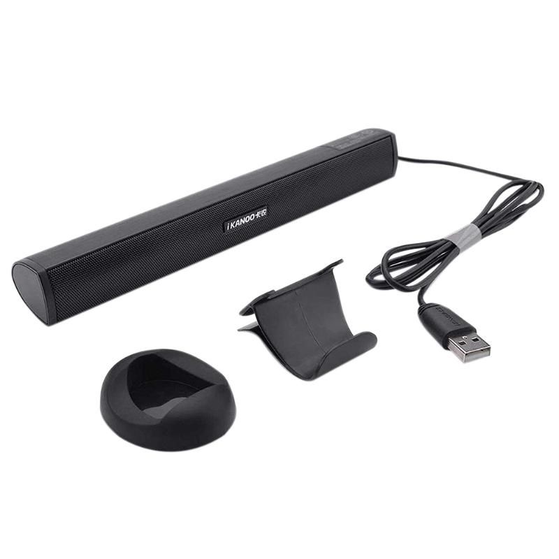 Portable Speakers IKANOO For Laptop Subwoofer Stereo Soundbar Compatible With Noteook PC TV Small And Wired Mini Sound Bar-Black
Portable Speakers IKANOO For Laptop Subwoofer Stereo Soundbar Compatible With Noteook PC TV Small And Wired Mini Sound Bar-Black