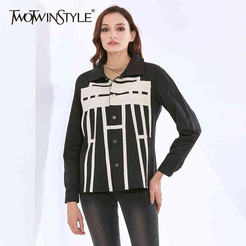 Irregular Hit Color Jacket For Women Lapel Long Sleeve Cause High Street Black Jackets Female Fashion Clothing 210524
Irregular Hit Color Jacket For Women Lapel Long Sleeve Cause High Street Black Jackets Female Fashion Clothing 210524