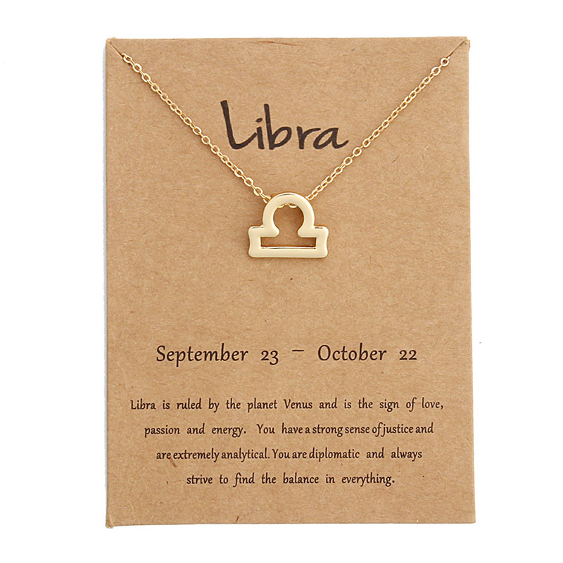 12 Models Zodiac Necklace Letter Pendent Constellation Necklace for Men Women Couple Lovers Jewelry Gift With Wish Card Wholesale Price
