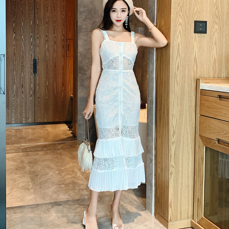 Runway white design long feminine in summer party elegant waistband of spaghetti embroidered mermaid lace hem dress plied ZZ7F, Black;gray
Runway white design long feminine in summer party elegant waistband of spaghetti embroidered mermaid lace hem dress plied ZZ7F, Black;gray