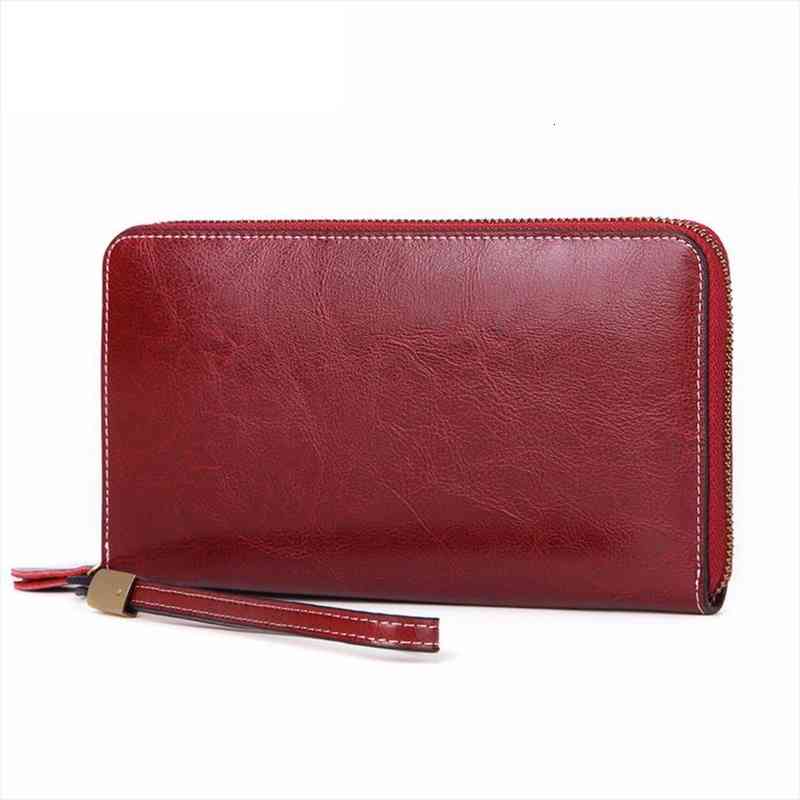 rfid leather womens wallet large capacity long oil wax cowhide card holder purses designer famous brand, Red;black
rfid leather womens wallet large capacity long oil wax cowhide card holder purses designer famous brand, Red;black