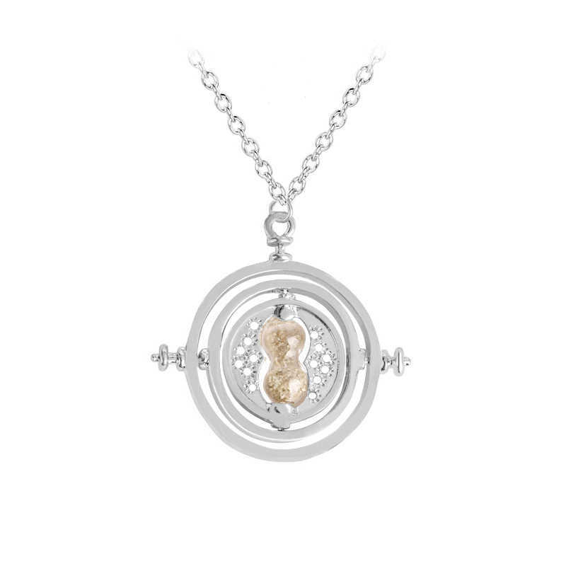 24 Pcs/Lot Selling 3.5 cm Diameter Time Turner Necklace Movie Jewelry Rotating Hourglass Pendant Bulk Wholesale 210621