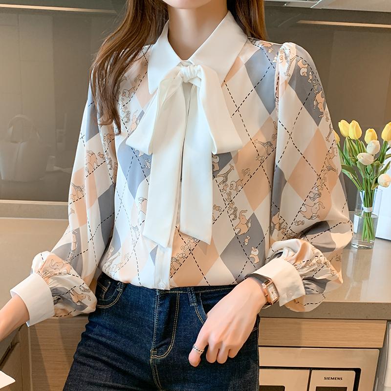 Women' Blouses & Shirts England Style Office Lady Simple Fashion Print Bow Collar Blouse Women Blusas Mujer De Moda Party Street Shirt Tops, White
Women' Blouses & Shirts England Style Office Lady Simple Fashion Print Bow Collar Blouse Women Blusas Mujer De Moda Party Street Shirt Tops, White