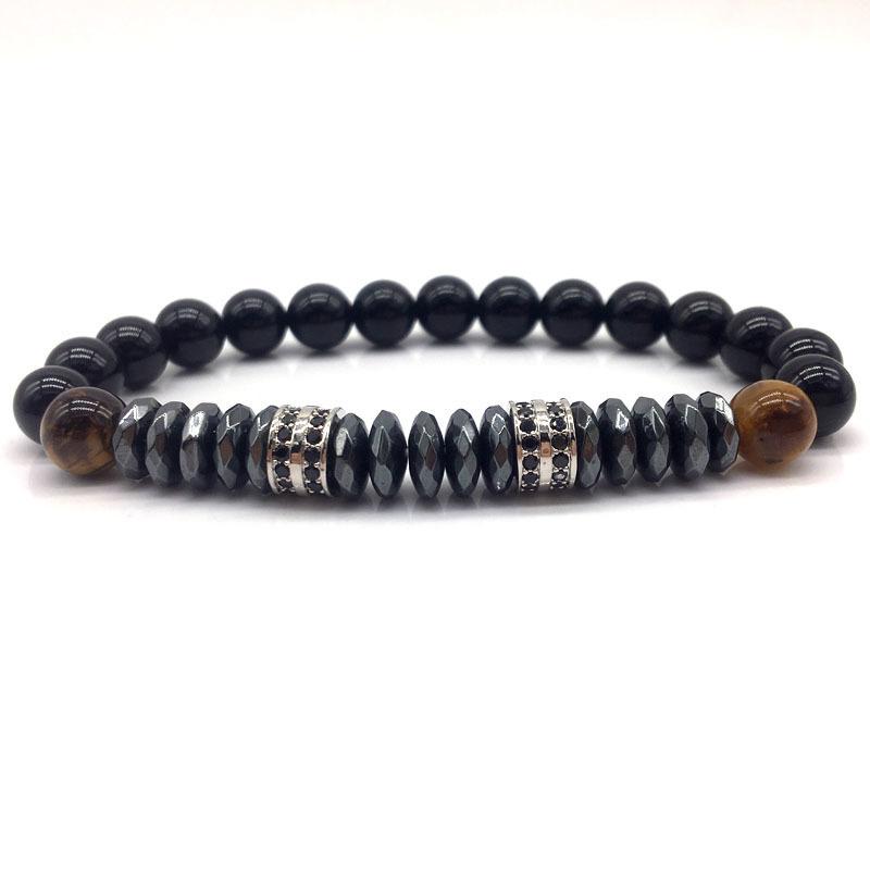 Beaded, Strands Classic Tube Charm Bracelet Men Luxury Pave Cubic Zirconia Tiger Eye Stone Bead For Jewelry Gift
Beaded, Strands Classic Tube Charm Bracelet Men Luxury Pave Cubic Zirconia Tiger Eye Stone Bead For Jewelry Gift