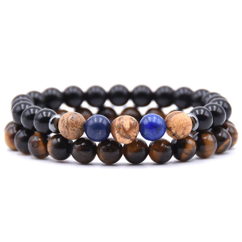 Beaded, Strands 8MM Suit Bracelet Couple Distance Natural Frosted Beads Yoga Men And Women Elastic Rope Jewelry
Beaded, Strands 8MM Suit Bracelet Couple Distance Natural Frosted Beads Yoga Men And Women Elastic Rope Jewelry