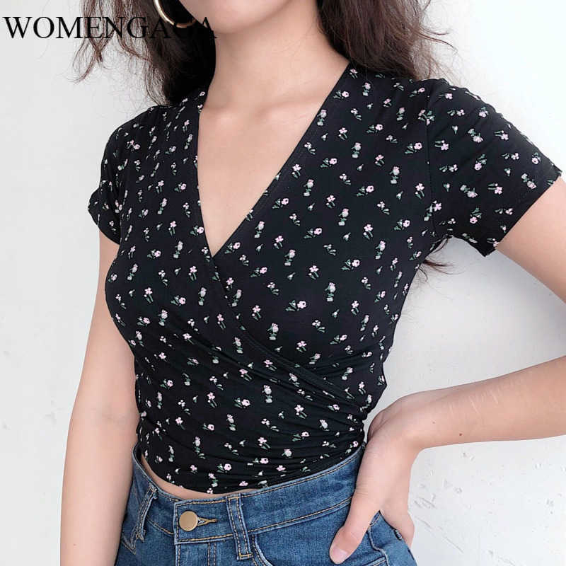 WOMENGAGA Summer Women Floral Print Crossover V-neck Short Sleeved Top Cotton Blend Tee T Shirt Sexy Girl female X009 210603, Navy
WOMENGAGA Summer Women Floral Print Crossover V-neck Short Sleeved Top Cotton Blend Tee T Shirt Sexy Girl female X009 210603, Navy