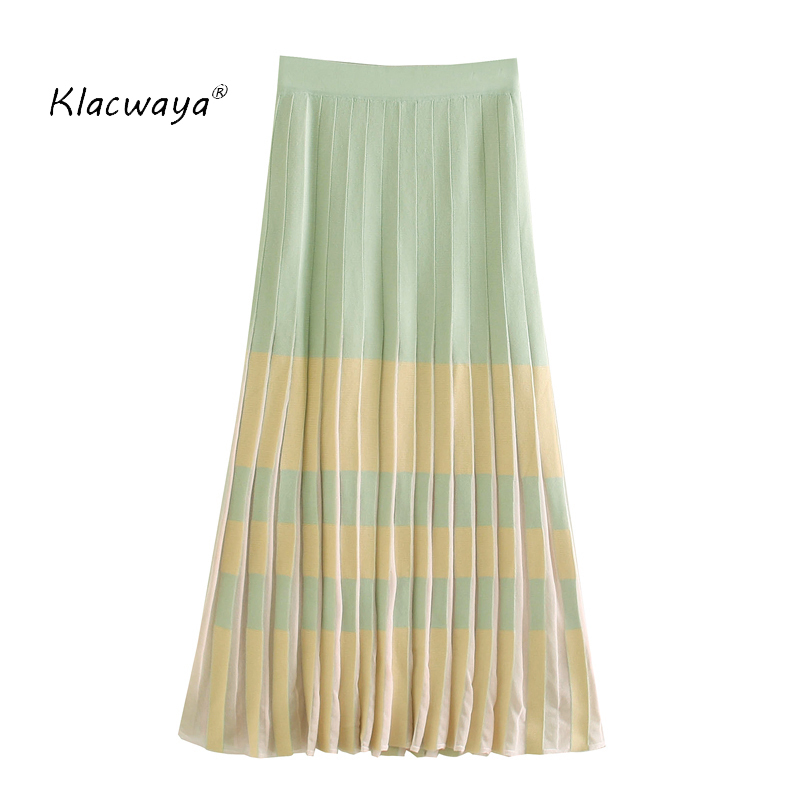 Women Long Striped Skirts Summer Fashion Ladies A-line Pleated Ankle-Length Skirt Chic Girls Causal Style 210521, As picture
Women Long Striped Skirts Summer Fashion Ladies A-line Pleated Ankle-Length Skirt Chic Girls Causal Style 210521, As picture