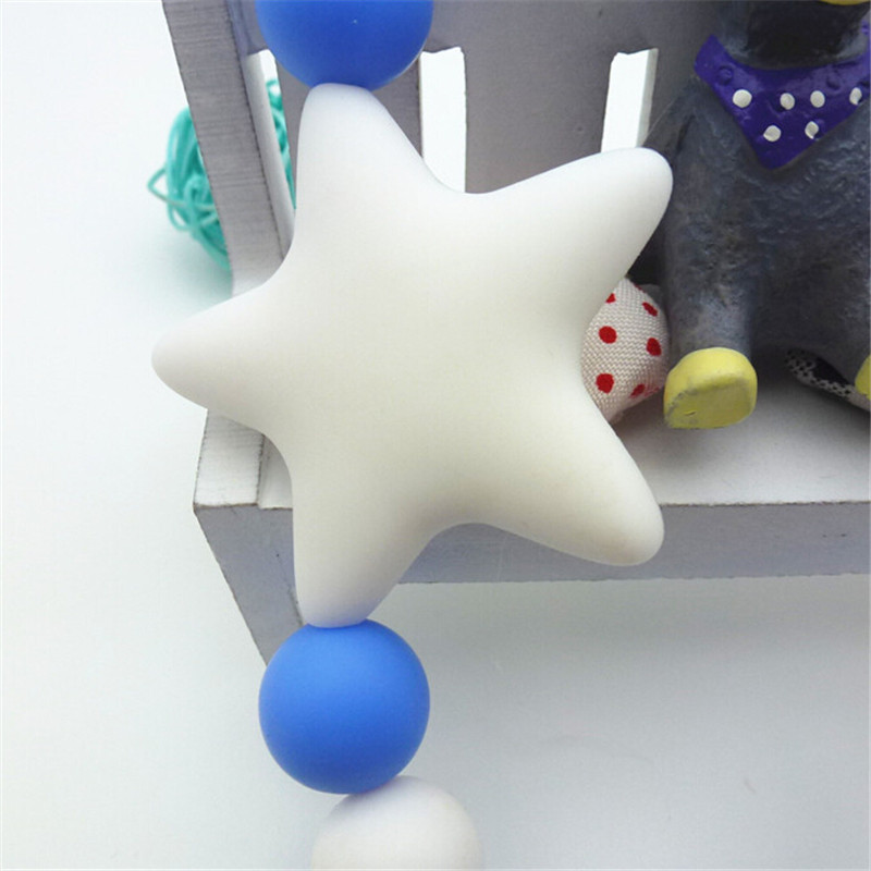 Pacifier Clips Food Grade Silicone Beads Bebe Safe Pacifier Star Chain Holder Chewlery Baby Products Gifts
Pacifier Clips Food Grade Silicone Beads Bebe Safe Pacifier Star Chain Holder Chewlery Baby Products Gifts