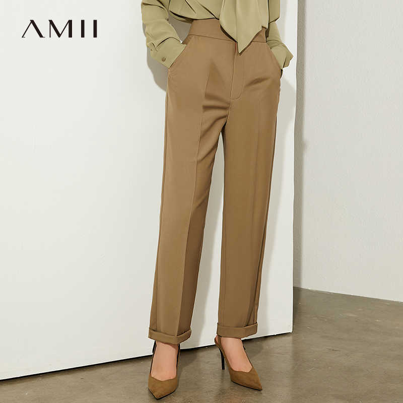 Minimalism Autumn OLstyle Fashion Solid Loose Women Pants Causal High Waist Female Long trousers 12040199 210527