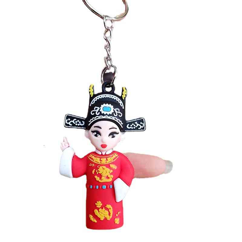 Key Rings Creative Chinese Style Opera Doll Chain Peking Jingjiao Car Ring Pendant