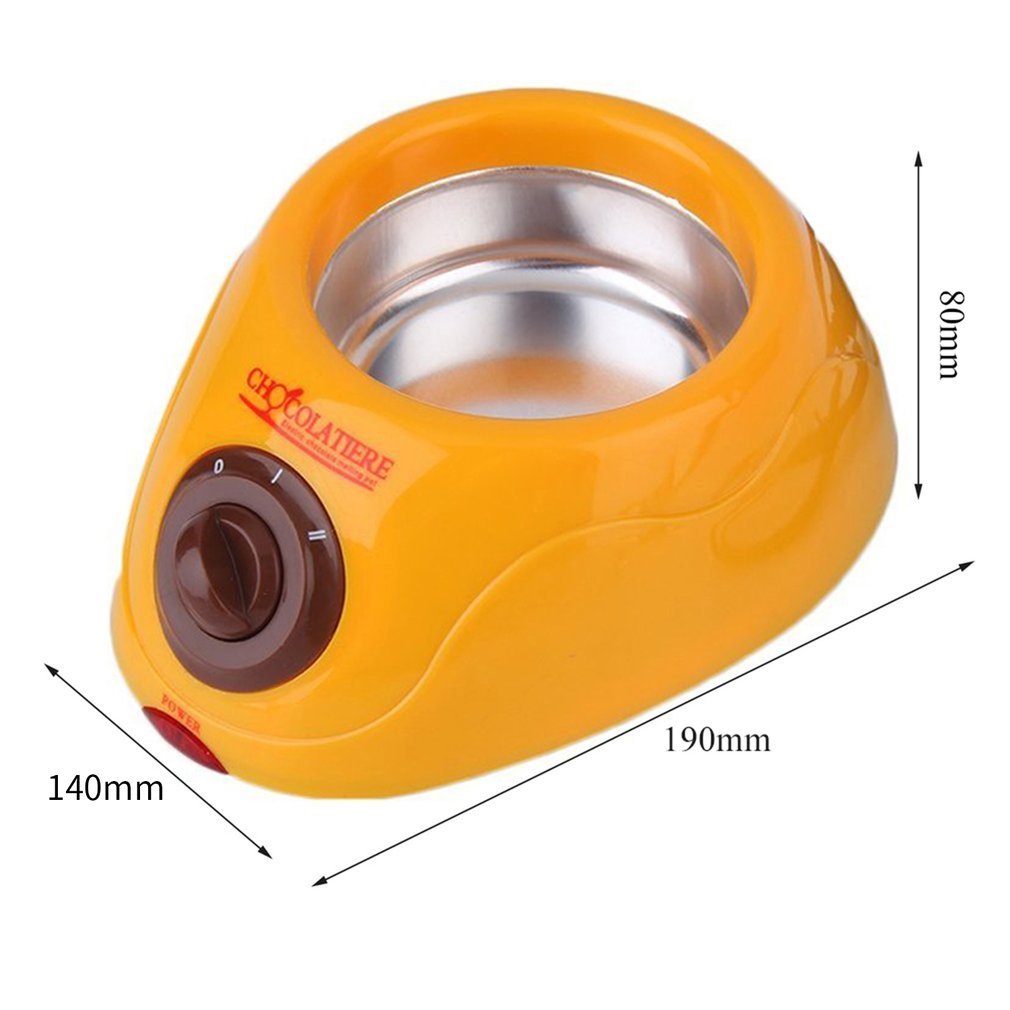 Durable Stainless Steel Chocolate Melting Pot Electric Fondue Melter Machine Diy Tool Mould + Column + Fork + Bamboo Stick eu Plug