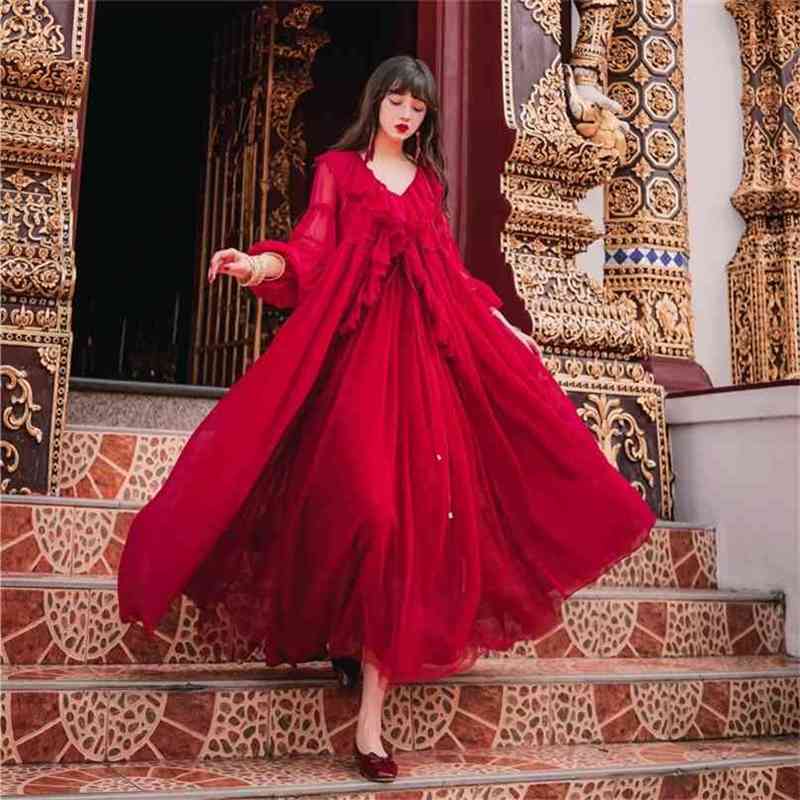 Red Party Night Club Vestidos De Fiesta Mid-calf Chiffon Long Dress Full Sleeve 2 Piece Outfits Women Summer 210603
Red Party Night Club Vestidos De Fiesta Mid-calf Chiffon Long Dress Full Sleeve 2 Piece Outfits Women Summer 210603