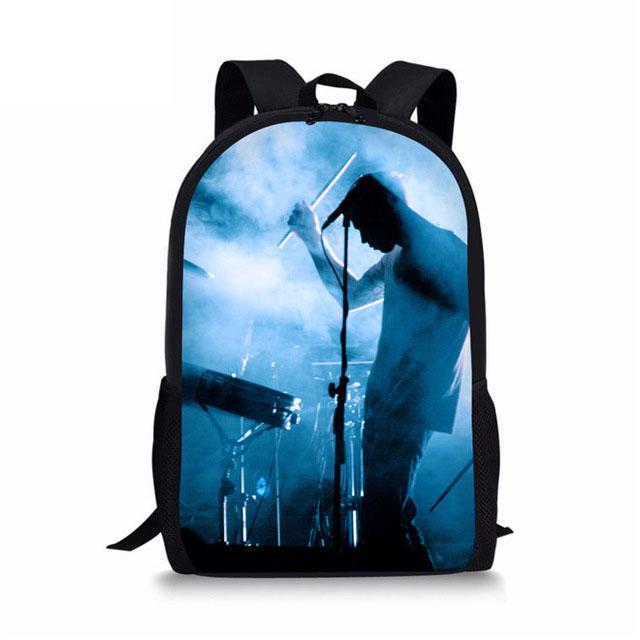 Fashion Punk DJ Music Print 3 PCS/SET Kids Backpack Teenage Boys Girls Student School Bags Children Book Bag Daily Mochila
