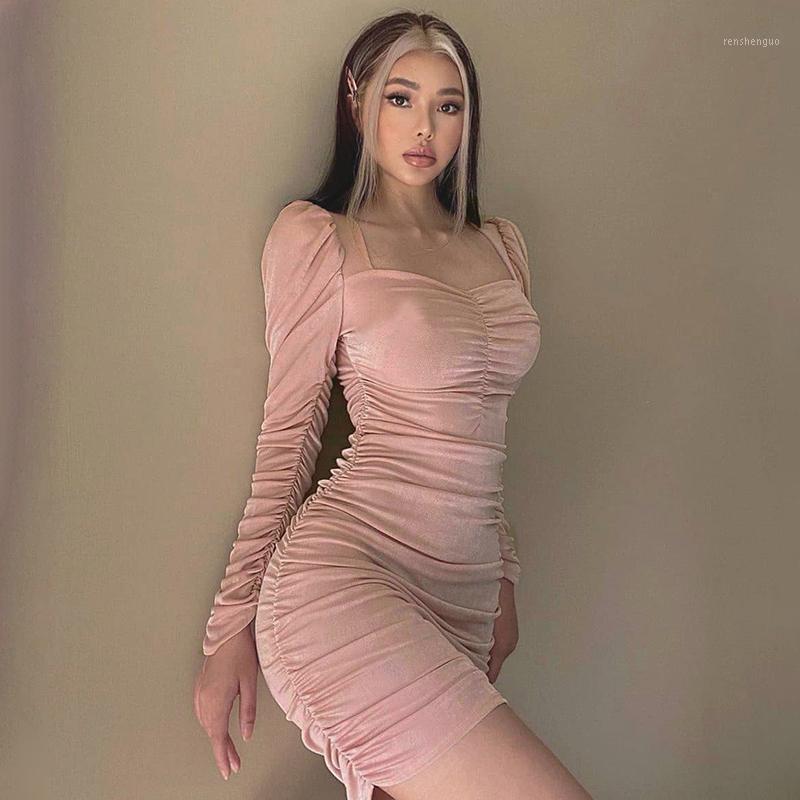 Casual Dresses Bandage Long Sleeve Square Neck Mini Dress Women Elegant Party Club Sexy Outfits 2021 Autumn Winter Bodycon Fashion Clothes, Pink
Casual Dresses Bandage Long Sleeve Square Neck Mini Dress Women Elegant Party Club Sexy Outfits 2021 Autumn Winter Bodycon Fashion Clothes, Pink