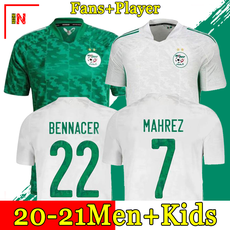 Fans player version Algerie 2021 home away Soccer Jerseys MAHREZ FEGHOULI BENNACER ATAL 20 21 Algeria football kits shirt men + kids sets maillot de foot, 21/22 away jersey
Fans player version Algerie 2021 home away Soccer Jerseys MAHREZ FEGHOULI BENNACER ATAL 20 21 Algeria football kits shirt men + kids sets maillot de foot, 21/22 away jersey