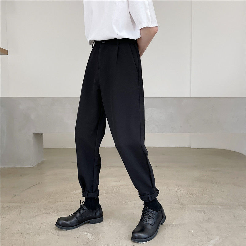 IEFB Men's Casual Pants Korean Style Loose Trousers Men's Black Suit Pants Trend Turnup Harem Patns For Male 9Y6989 210524