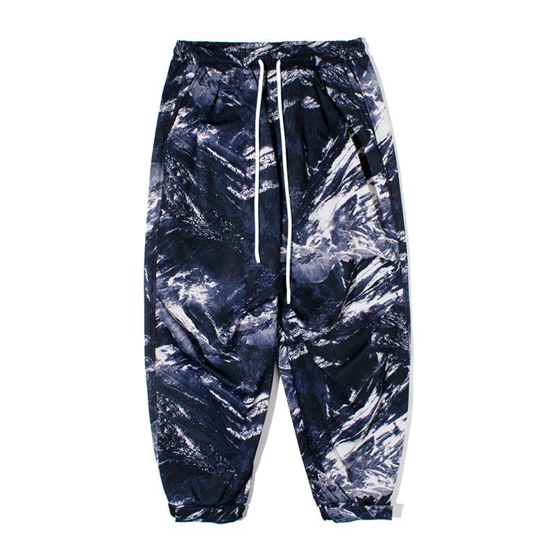 BYBB'S DARK 2021 Winter Thick Cargo Pants Men Hip Hop Streetwear Tie Dye Joggers Loose Sweatpants Trousers Fashion BB205 Men's
